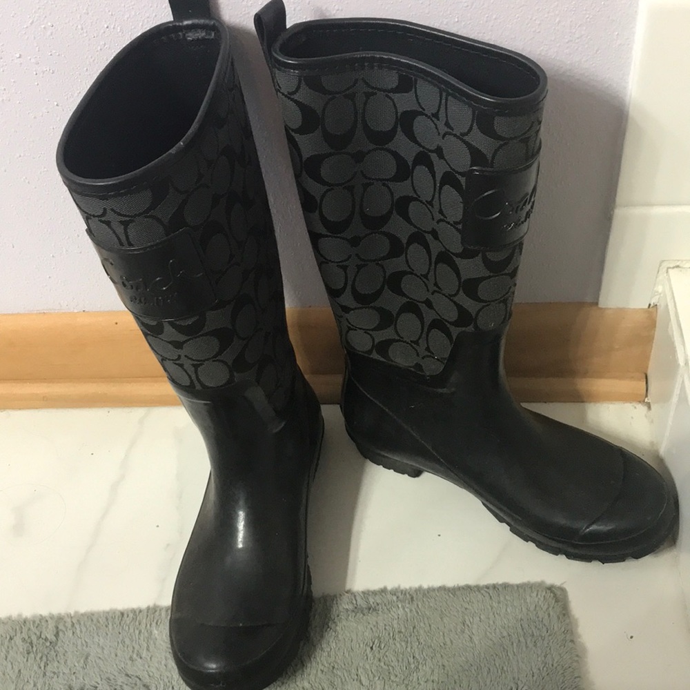 Coach Rainboots sz 6.5